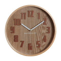 30cm Dia Brown Grain Small Wall Clock | Vitus