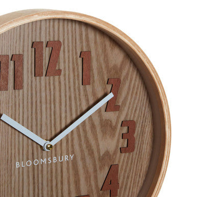 30cm Dia Brown Grain Small Wall Clock | Vitus