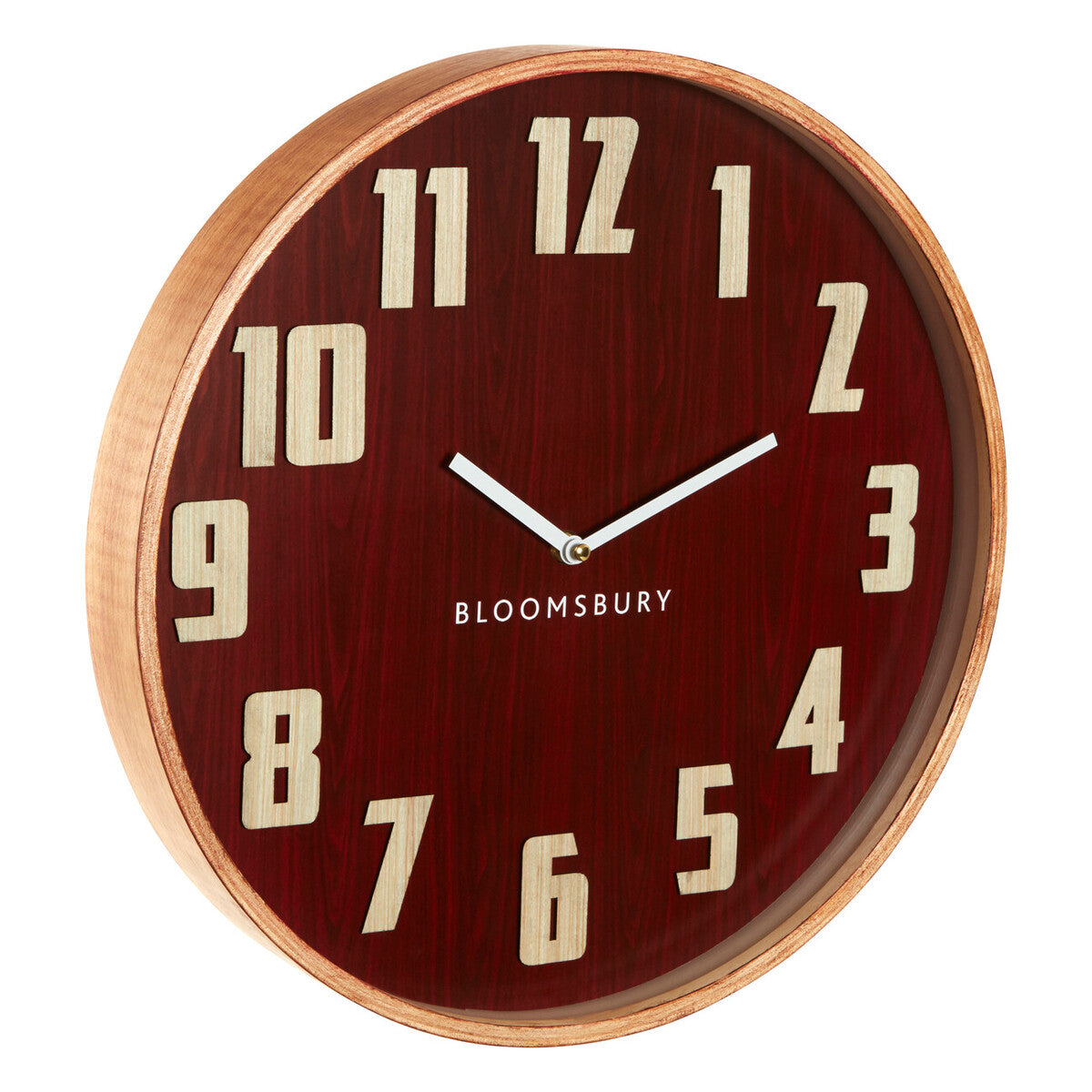 Vitus 40cm Dia Red Grain Large Wall Clock