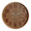 40cm Dia Brown Grain Large Wall Clock | Vitus