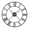 56cm Dia Black Metal Wall Clock | Vitus