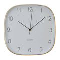29cm Dia Square Gold Finish Case Wall Clock | Elko