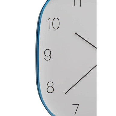 29cm Dia Square Blue Finish Case Wall Clock | Elko