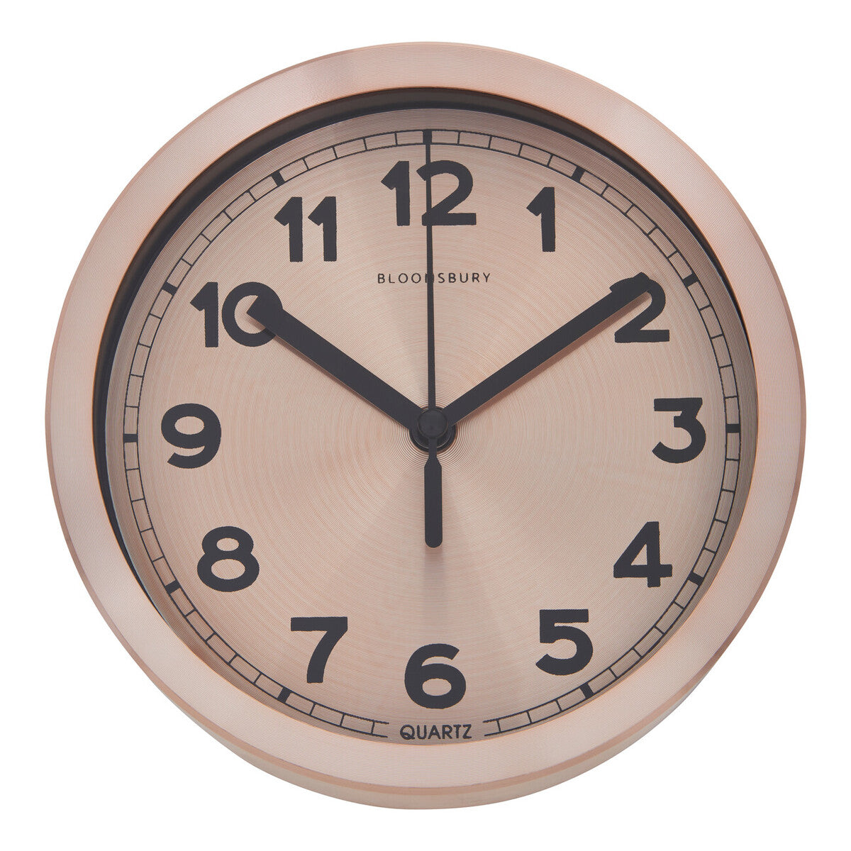 Elko 15cm Dia Wall Clock with Copper and Black Finish