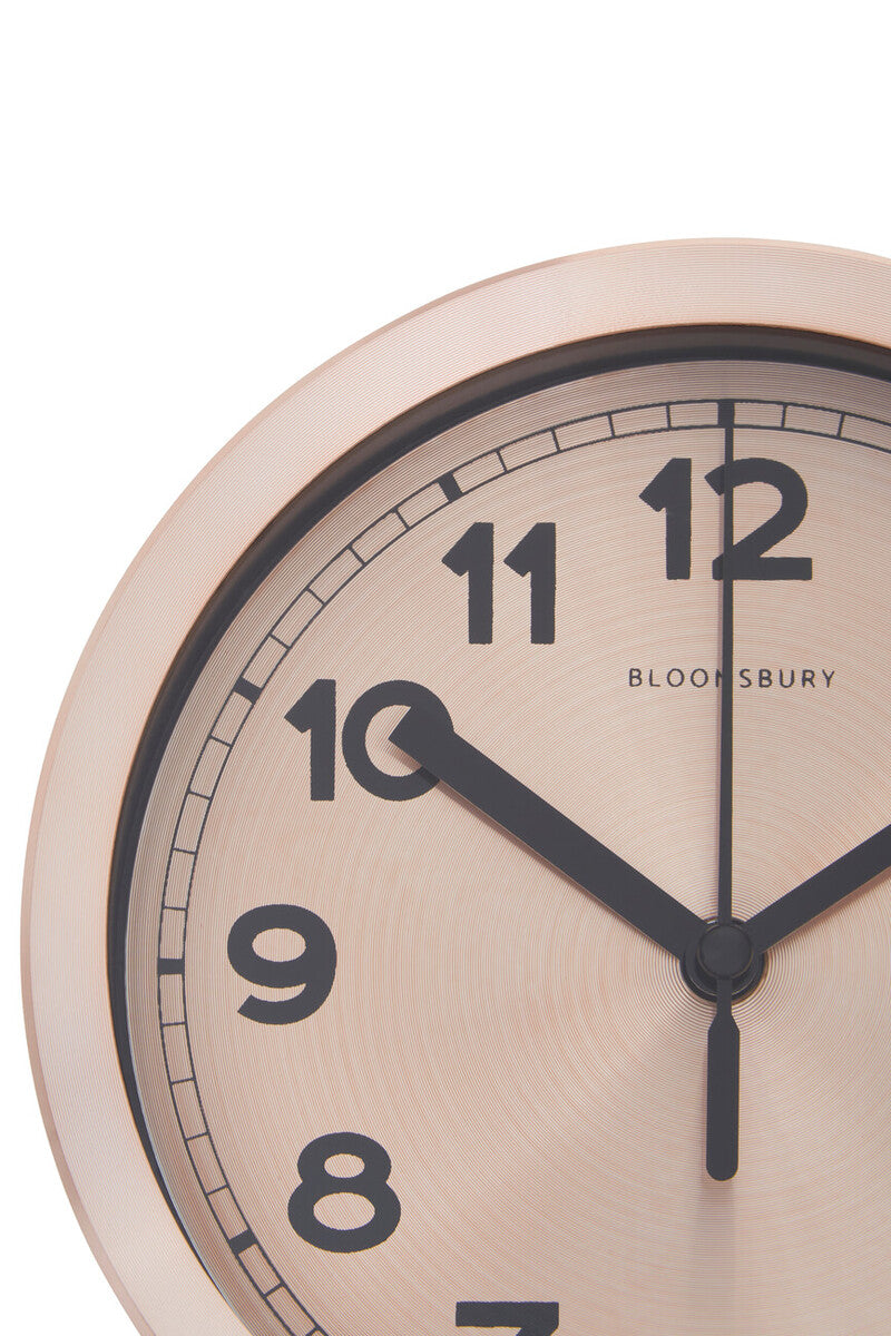 Elko 15cm Dia Wall Clock with Copper and Black Finish