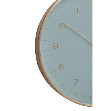 Elko 25cm Dia Gold and Mint Green Finish Wall Clock