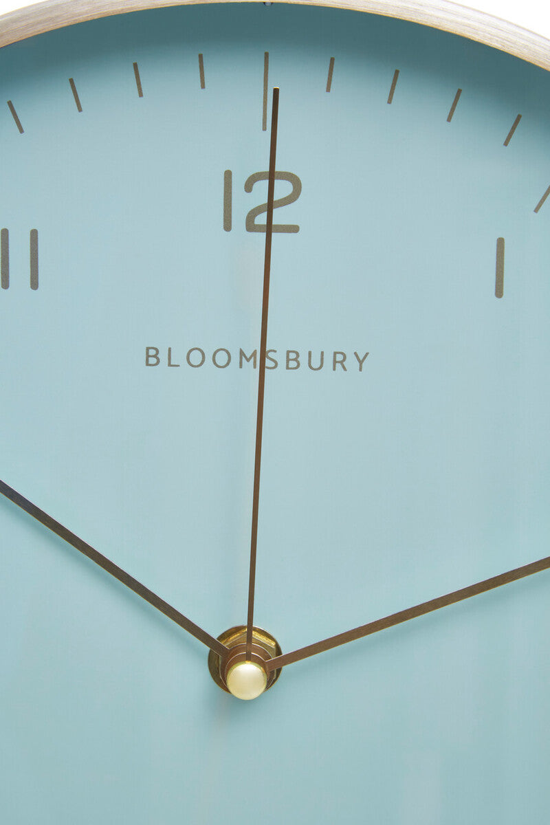 Elko 25cm Dia Gold and Mint Green Finish Wall Clock