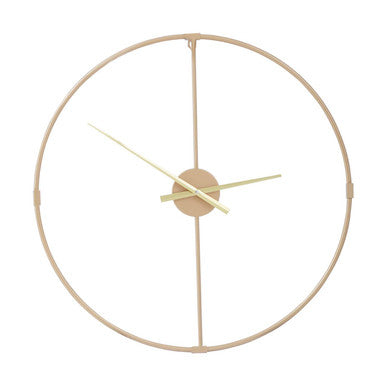 Beauly 60cm Dia Metal Wall Clock with Gold Finish