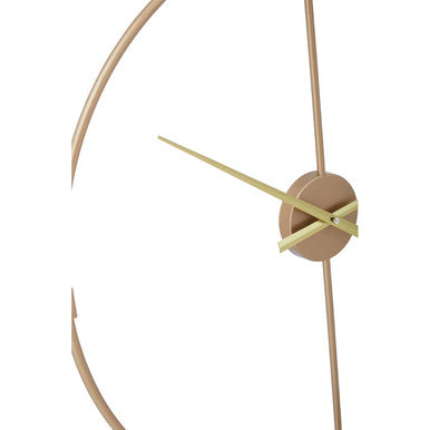 Beauly 60cm Dia Metal Wall Clock with Gold Finish