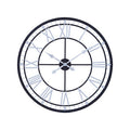80cm Dia Skeletal Wall Clock with Black Finish Frame | Vitus