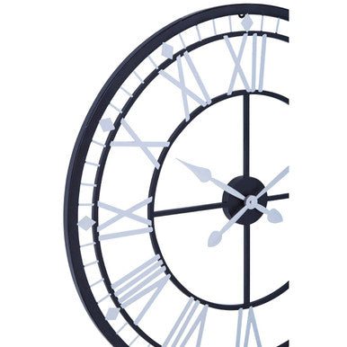 80cm Dia Skeletal Wall Clock with Black Finish Frame | Vitus