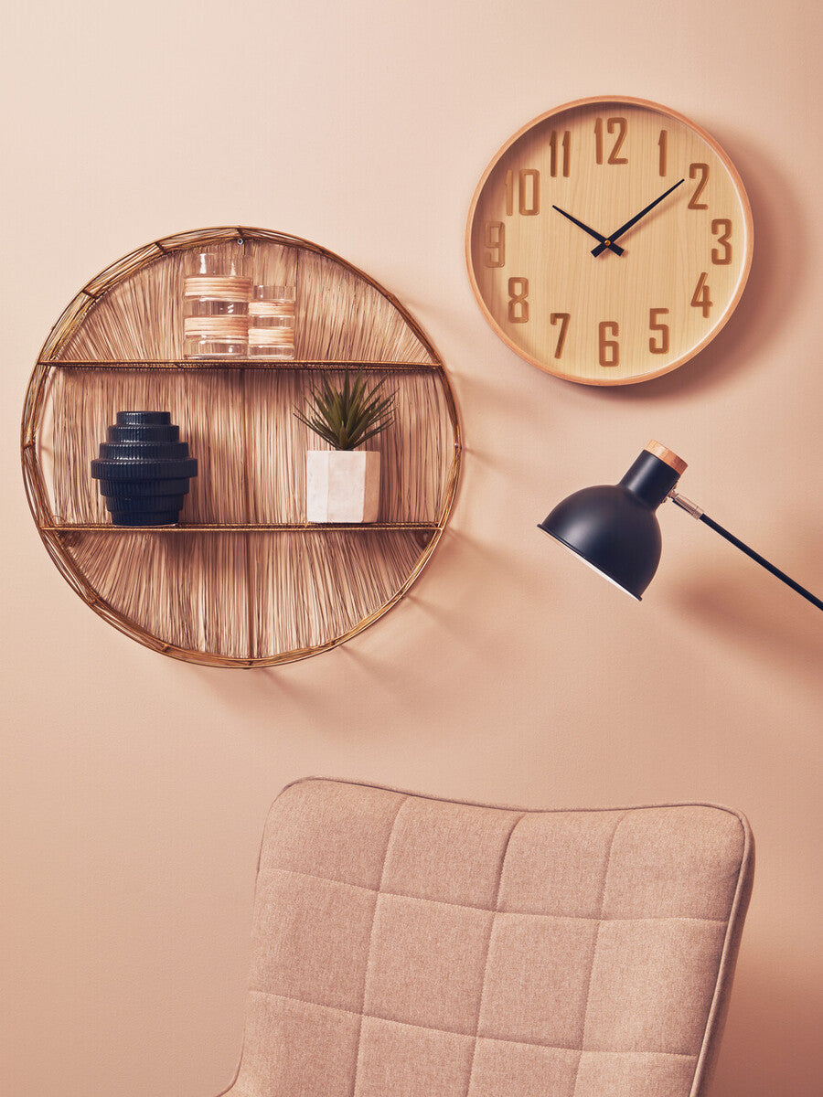 Vitus 40cm Dia Natural Wall Clock