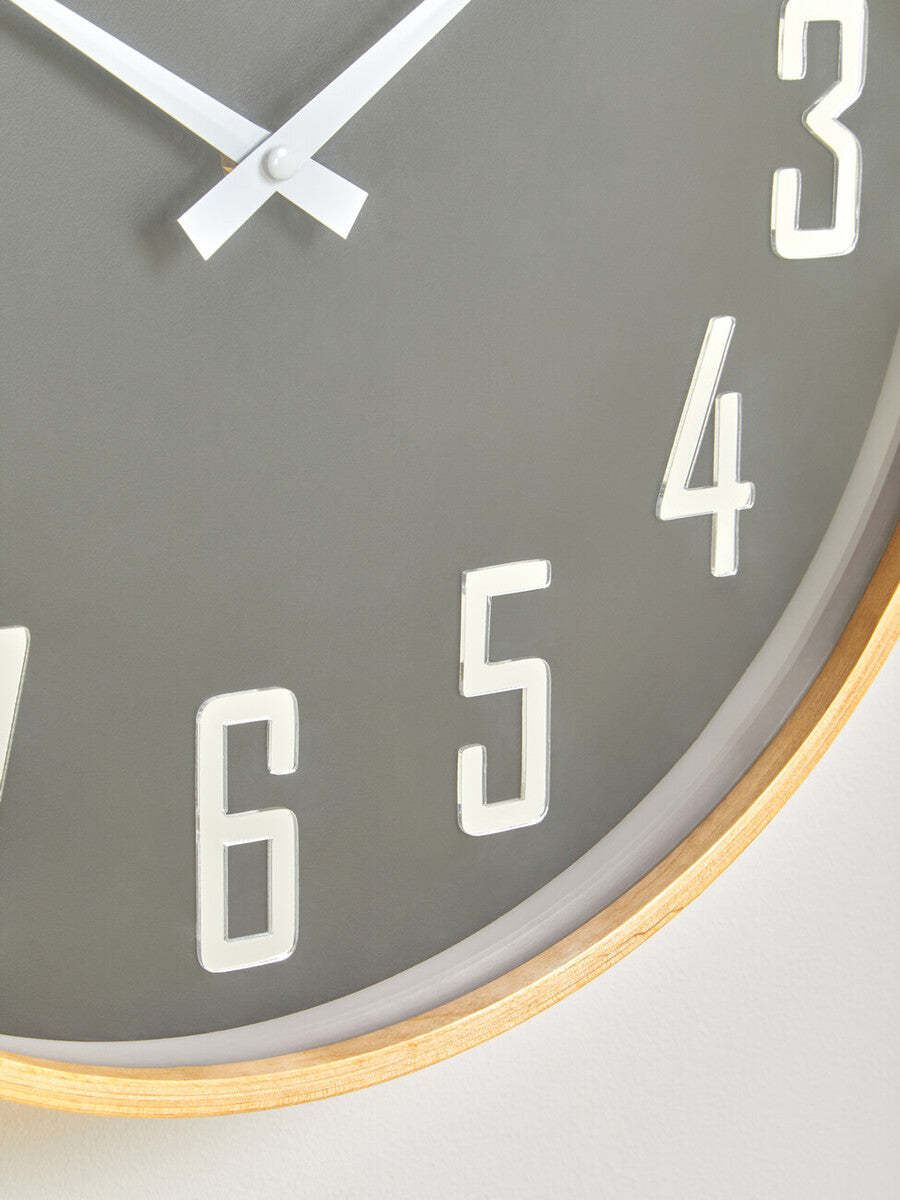 30cm Dia Black Wall Clock | Vitus
