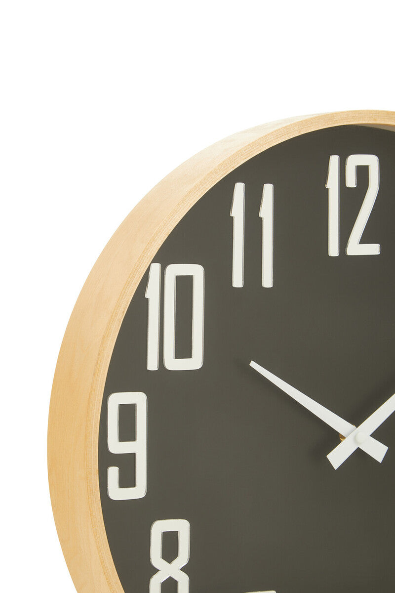 30cm Dia Black Wall Clock | Vitus