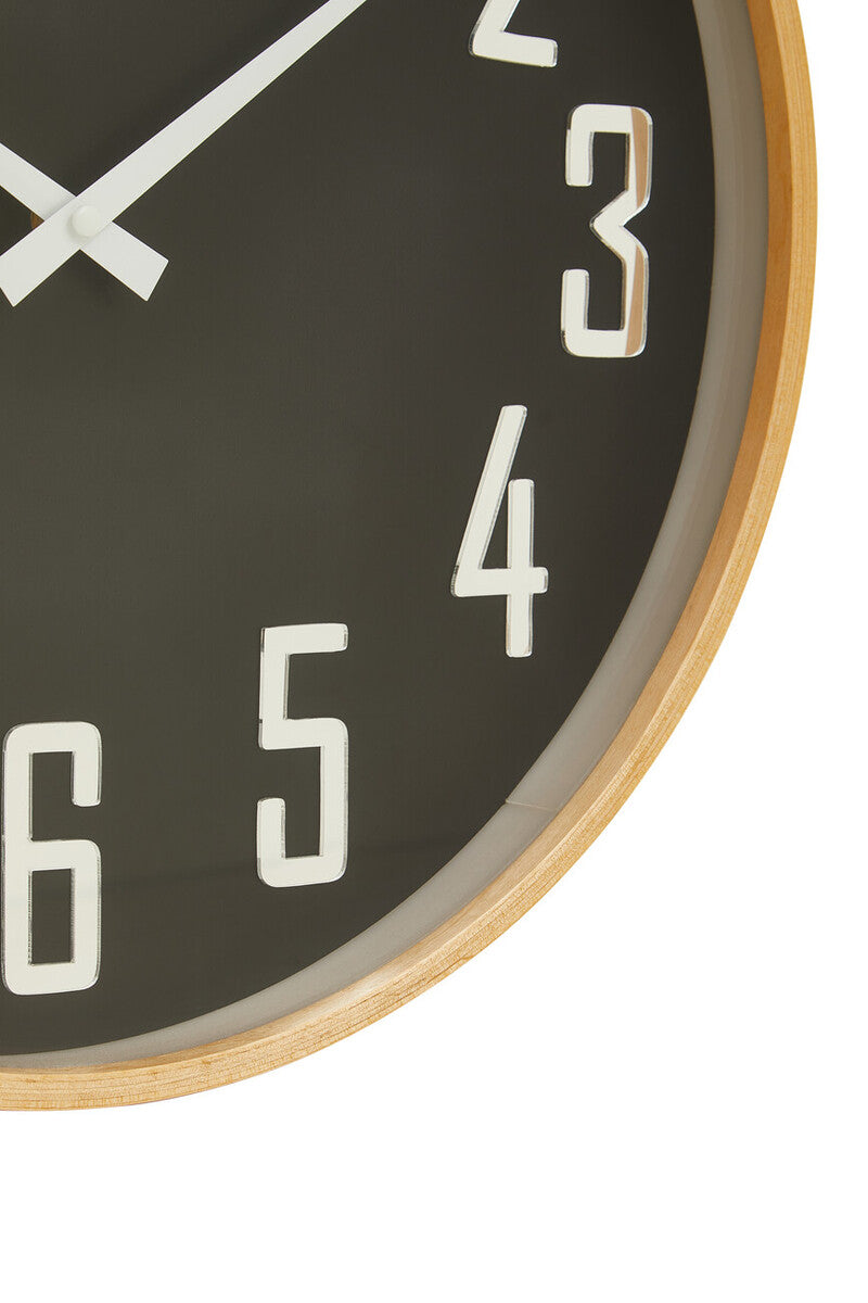 30cm Dia Black Wall Clock | Vitus