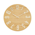 40cm Dia Natural Wood Effect Wall Clock | Vitus