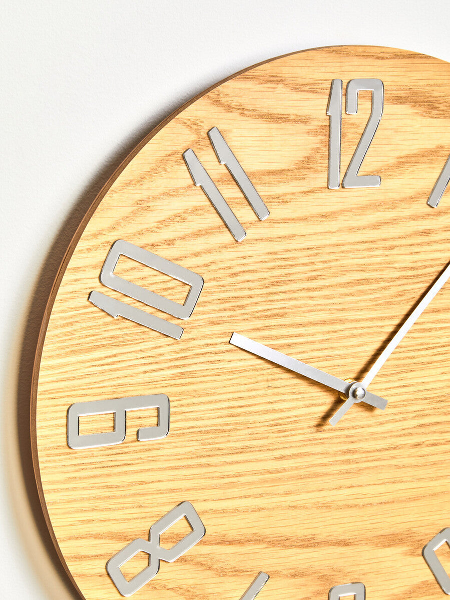 Vitus 40cm Dia Natural Wood Effect Wall Clock