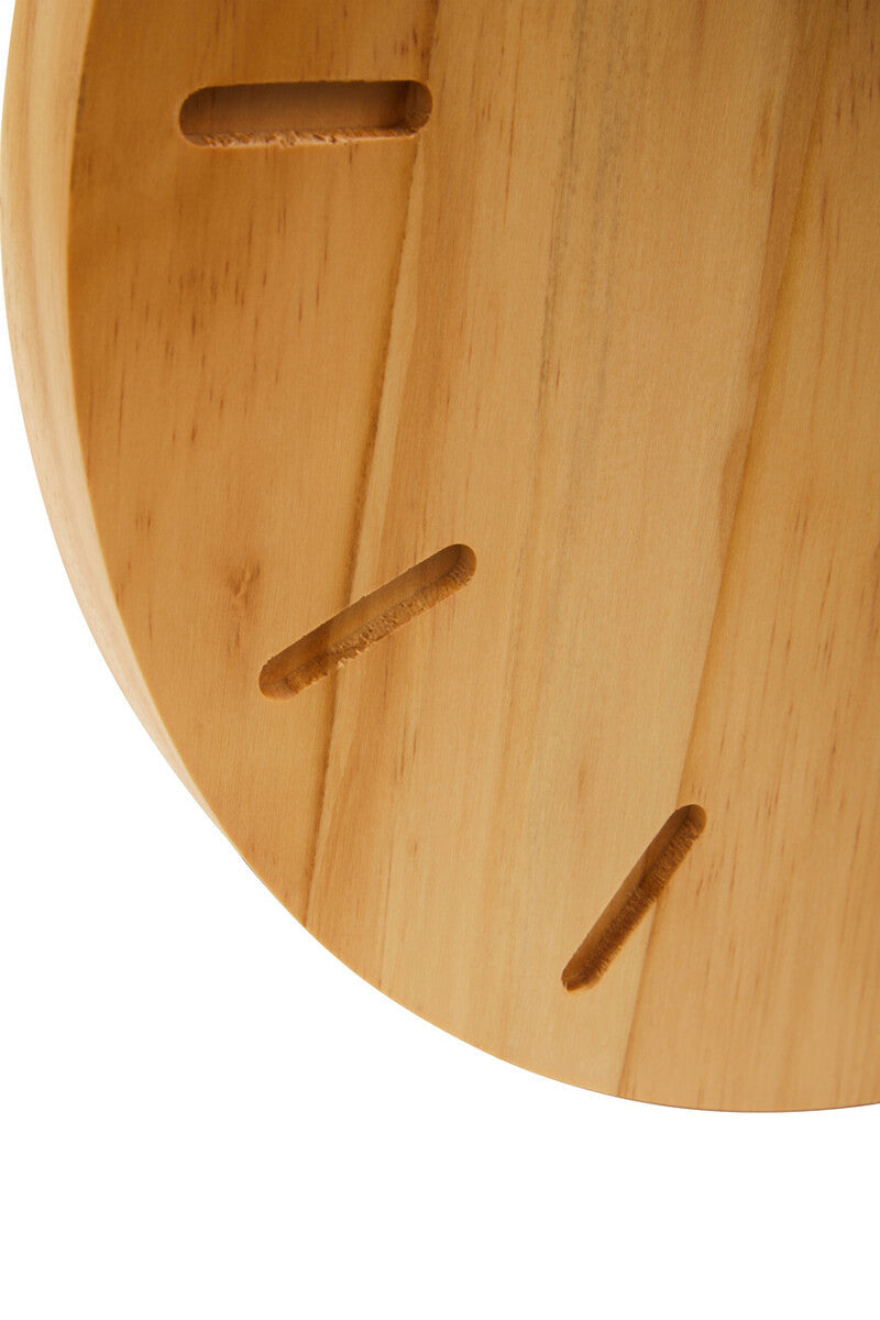 35cm Dia Natural Finish Oak Wood Wall Clock | Vitus