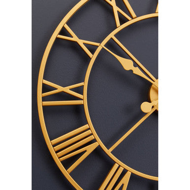 56cm Dia Gold Finish Wall Clock | Vitus