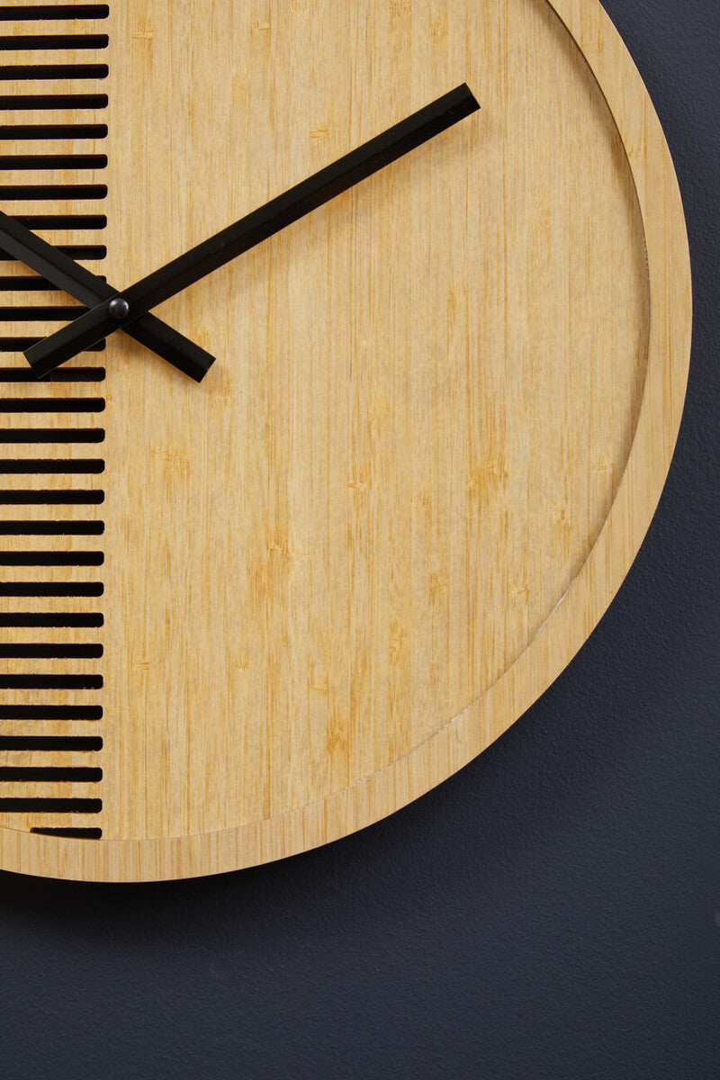40cm Dia Small Wooden Effect Wall Clock | Vitus