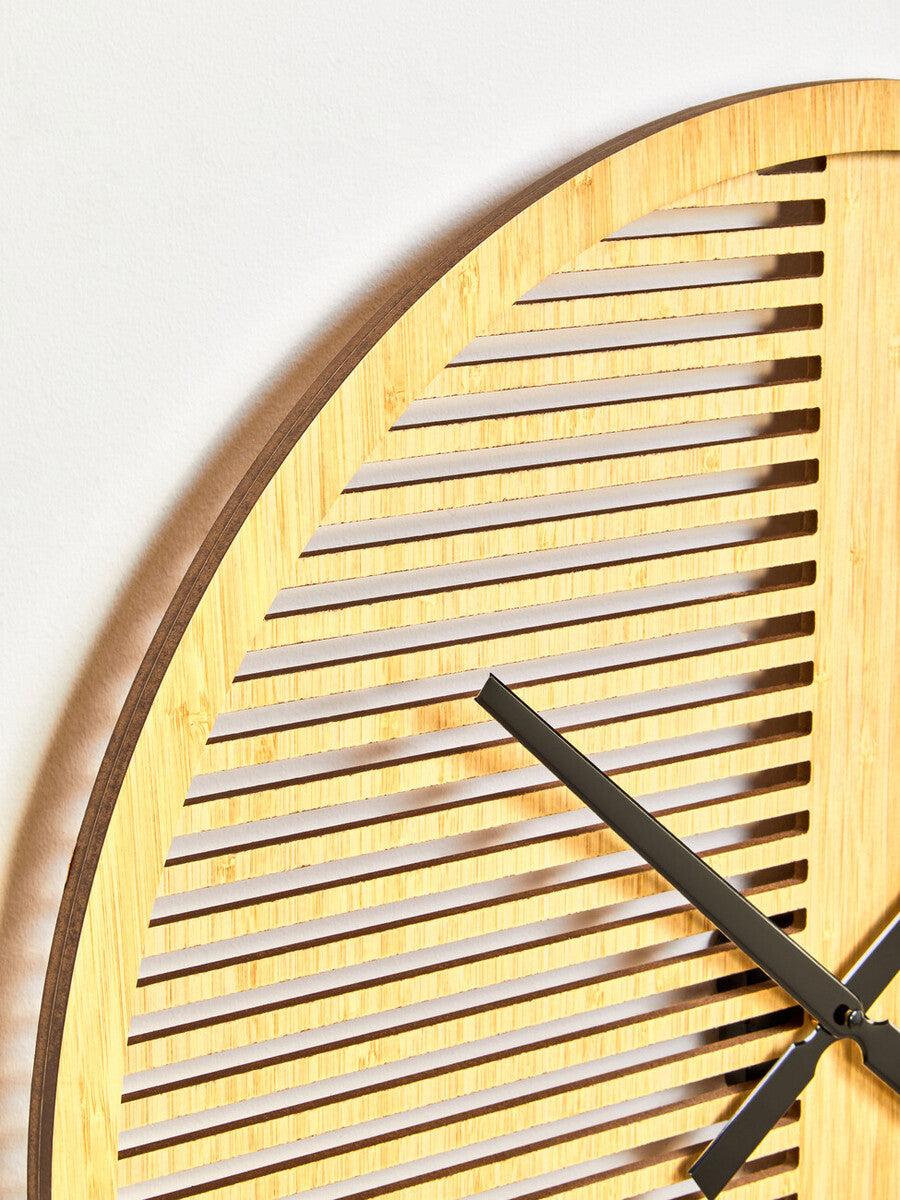 60cm Dia Large Wooden Wall Clock | Vitus