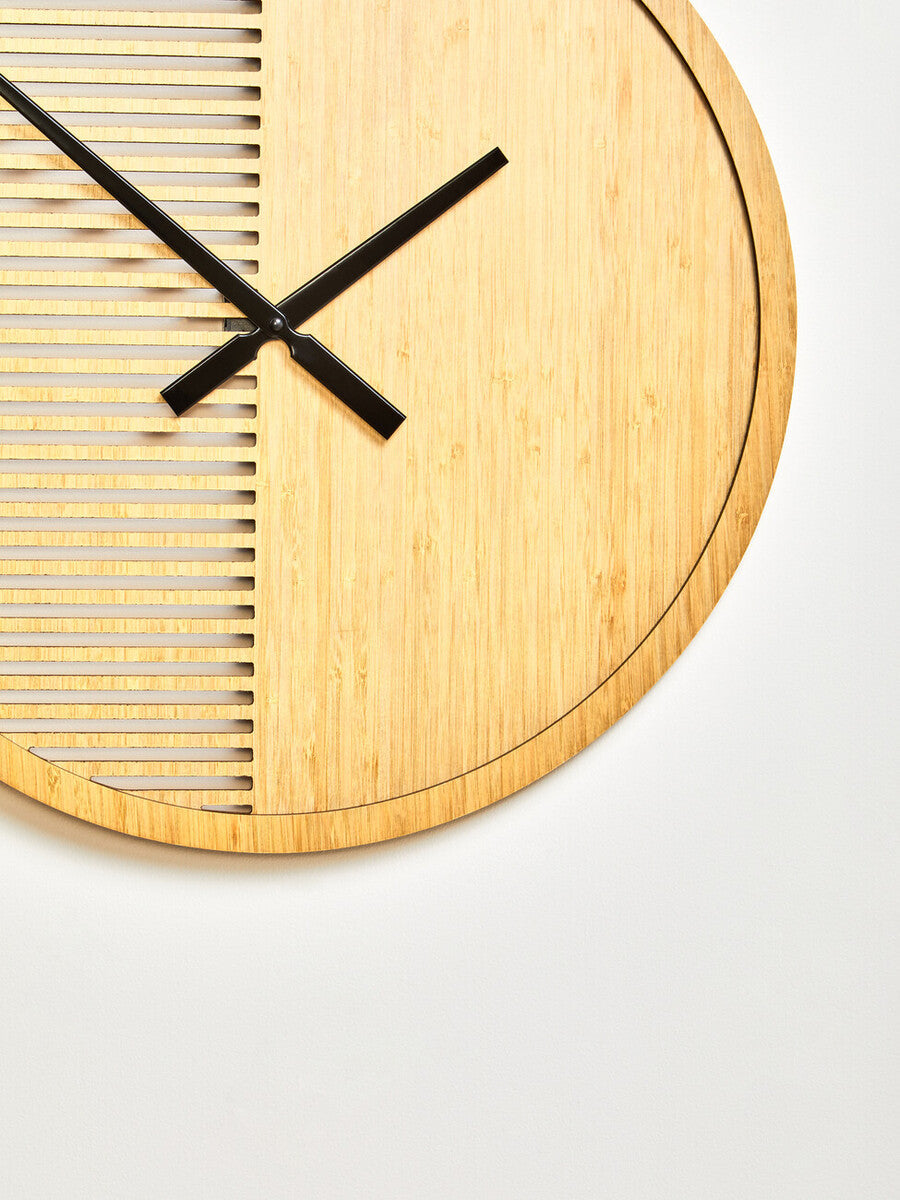 60cm Dia Large Wooden Wall Clock | Vitus