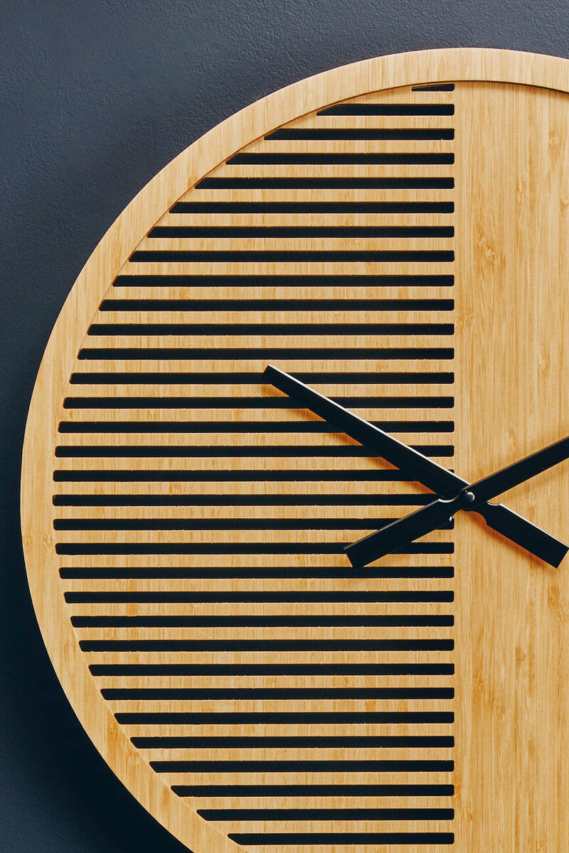 60cm Dia Large Wooden Wall Clock | Vitus