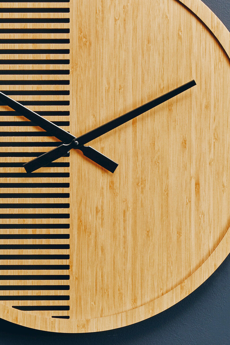 60cm Dia Large Wooden Wall Clock | Vitus