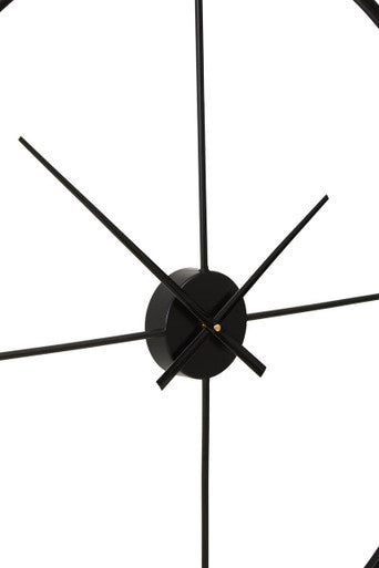 105cm Dia Black Finish Wall Clock | Trinity