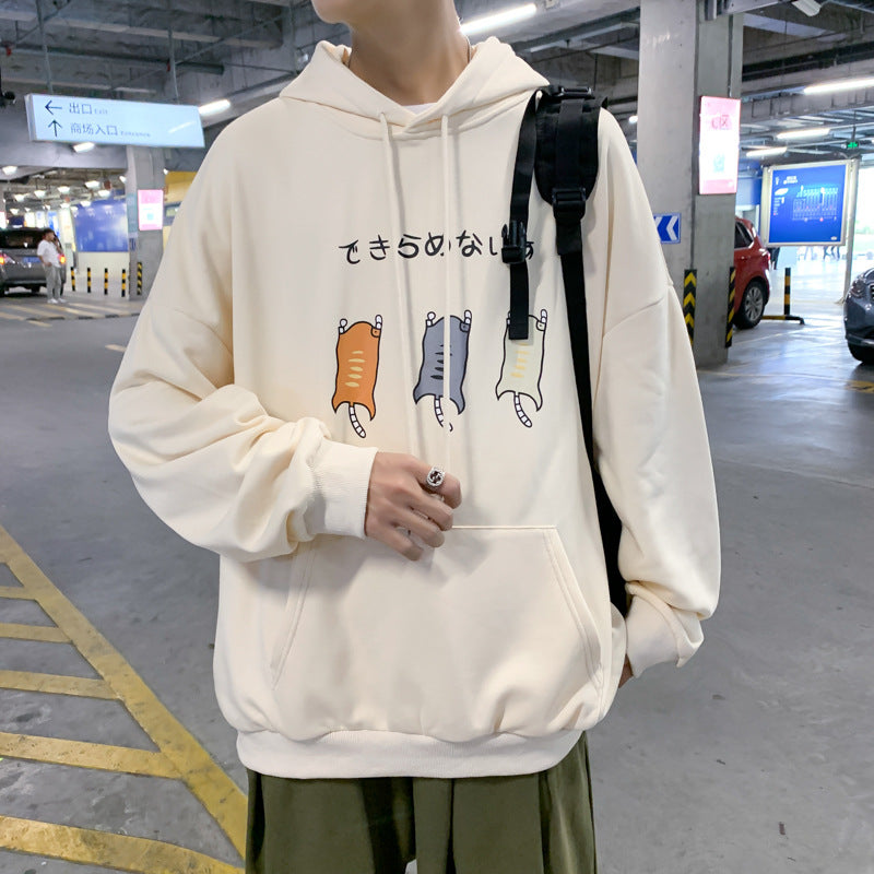 Cartoon print hoodie