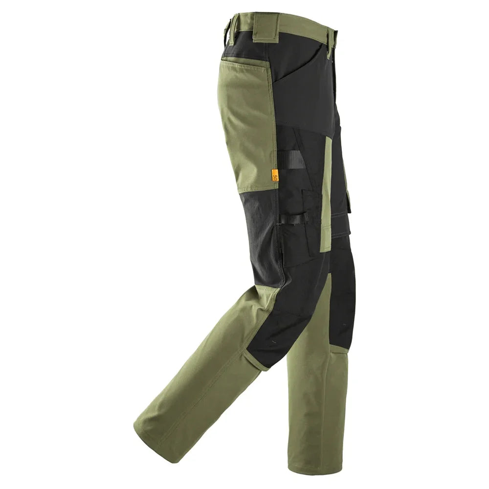 Snickers 6318 AllroundWork 4-Way Stretch Trousers Khaki Green