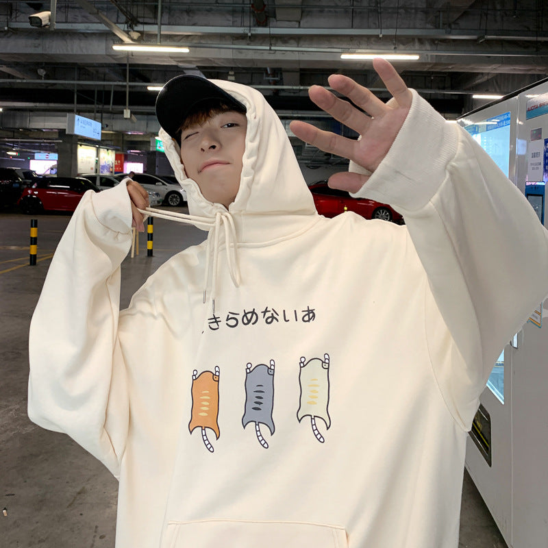 Cartoon print hoodie