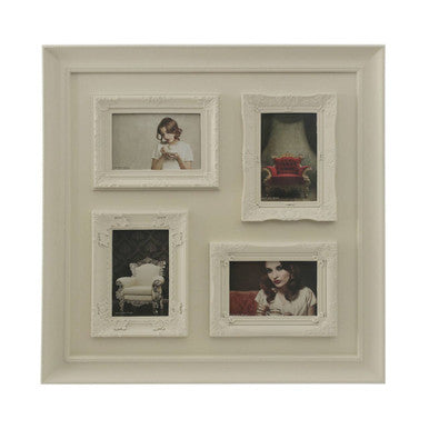 Maren 4 Photo Cream Plastic Multi Photo Frame