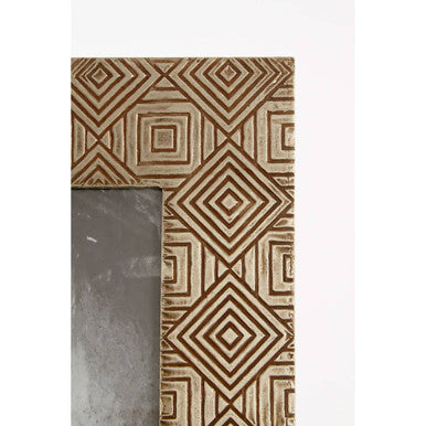 Bowerbird Metallic Tribal 5x7 Photo Frame in Antique Silver Finish