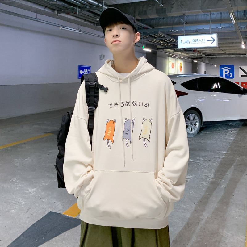 Cartoon print hoodie