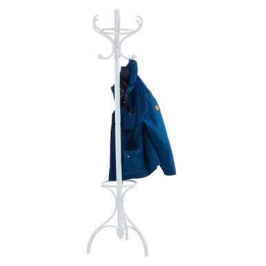 184cm White Finish Floor Standing Coat Stand | Kennedy