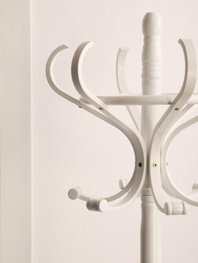 184cm White Finish Floor Standing Coat Stand | Kennedy