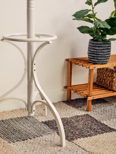 184cm White Finish Floor Standing Coat Stand | Kennedy