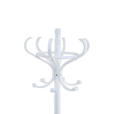 184cm White Finish Floor Standing Coat Stand | Kennedy