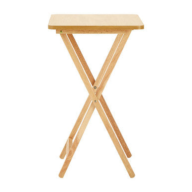 Natural  Hevea Wood Folding Snack Table with Sturdy Legs | Heva