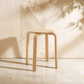 Heva Natural Hevea Wood Round Stool