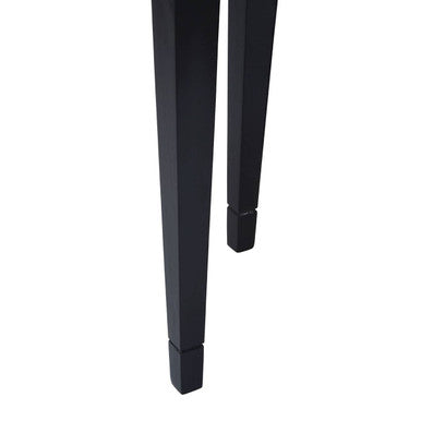 Black Mirrored Detail Top Side Table with Smooth Surface, Clavier