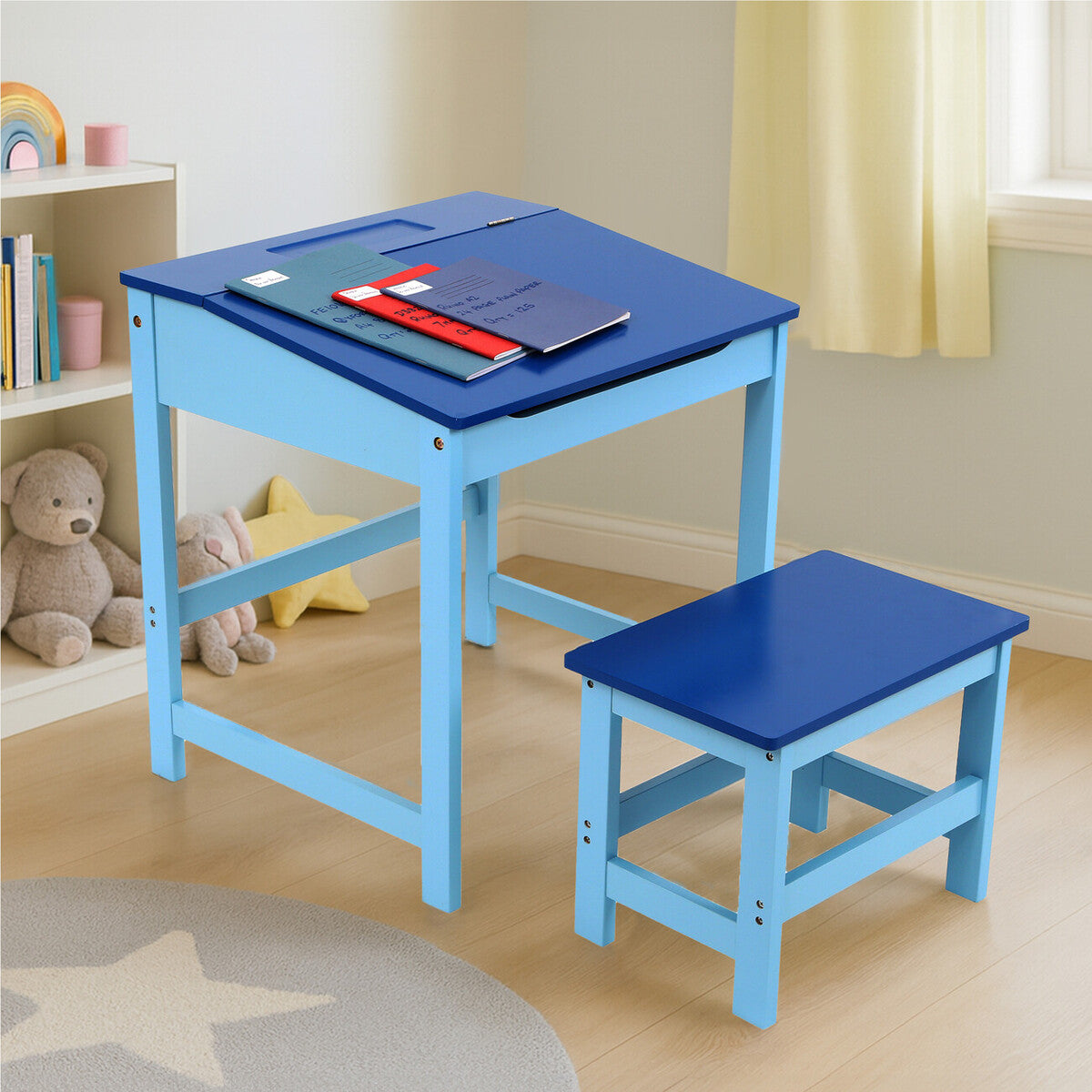 Jordan Children's Blue Desk And Stool