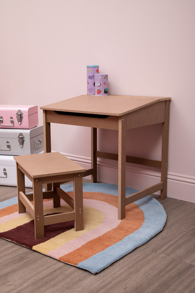 Jordan Children's Natural Desk And Stool