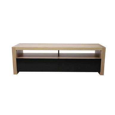 Natural Oak Veneer Coffee Table with 2 Storage Drawers and 1 Shelf, Loki
