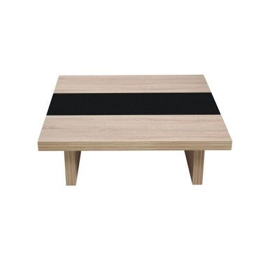 Black and Natural Square Coffee Table, Loki