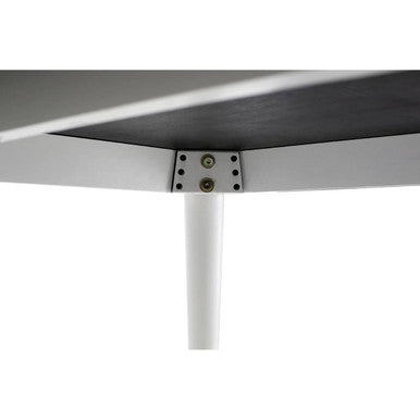 White and Black Ash Veneer Dining Table with Modern Style, Cassy