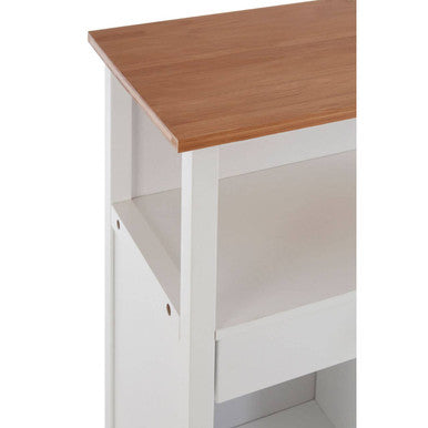 Natural Bamboo Top Kitchen Trolley With Drawer and Shelves, Harlow
