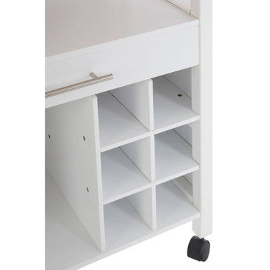 Natural Bamboo Top Kitchen Trolley With Drawer and Shelves, Harlow
