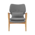 Stockholm Grey Fabric Chair with Natural Birchwood Frame